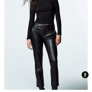 ZARA FAUX LEATHER PANTS